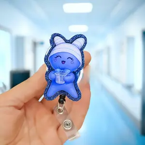 Balloon Glove Badge Reel NICU Nurse Retractable ID Holder