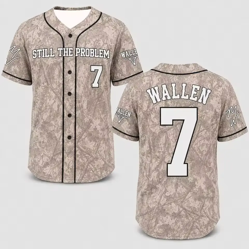 2026 Wallen #7 till the Problem Tour Baseball Jersey Retro Country Music Fan Merchandise