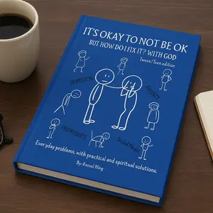 Kasual Bling | It’s OK to Not Be OK Journal | Christian Self-Care Workbook with Affirmations