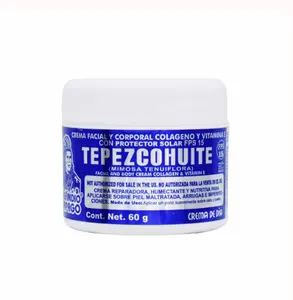 Tepezcohuite Skin Repair Cream with Collagen & Vitamin E - 60g Daily Facial & Body Moisturizer for Elasticity & Luminosity