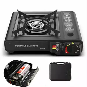 Portable Stove Camping Barbecue Korean Kitchen Camping Butane Burner Stove with Safety Lock And Piezoelectric Ignition, Energy Efficient Outdoor Camping Stove with Overvoltage Protection, Ideal for Hiking