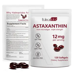 Hatmanlabs Astaxanthin 12mg, 120 Softgels(4 Month Supply)Premium Astaxanthin Supplements with Antioxidant Activity, Supports Eye, Immune, Skin Health, Vegan Gmo Free