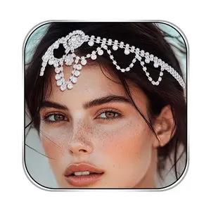 Rhinestone  Chain Wedding  Headpiece Sparkly Women  Chains Charming Hair Accessories (-Gorgeous)