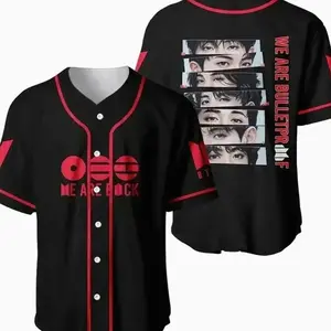 Full Print K-pop Boy Band Baseball Jersey Jersey, We Are Back Baseball Jersey Shirt, Print Baseball Jersey, Sport Jersey for Men and Women, Baseball Jersey Style