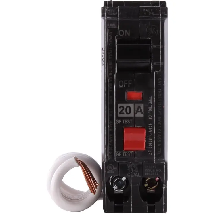 ABB THQL THQL1120PGFT 20A Single-Pole 120V Dual-Function AFCI/GFCI Plug-In Circuit Breaker