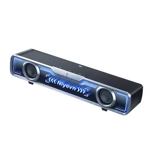 Multifunctional Dual Mode Soundbar Wired And Bluetooth Computer Speaker With Deep Bass RGB Lighting For Gaming And Multimedia Entertainment