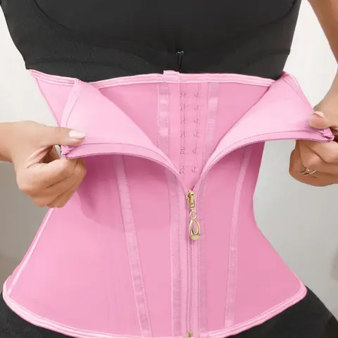 Women's Adjustable Hook & Eye Closure Waist Trainer, Elastic Waist Breathable Comfortable Firm Tummy Control Shaper, Belt Waist Cincher Corset for Daily Wear, Adjustable Zipper Shapewear, Body Shaper Belt, Shapewear Daily Use