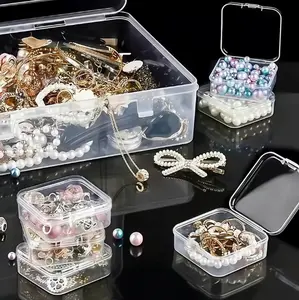 Rectangular Container Bead Storage Organizer Set Bead Organizer Kit - Plastic Storage Box with Flip Lid Perfect Valentine's Day Ideal for Craft Supplies Projects Bead Organization