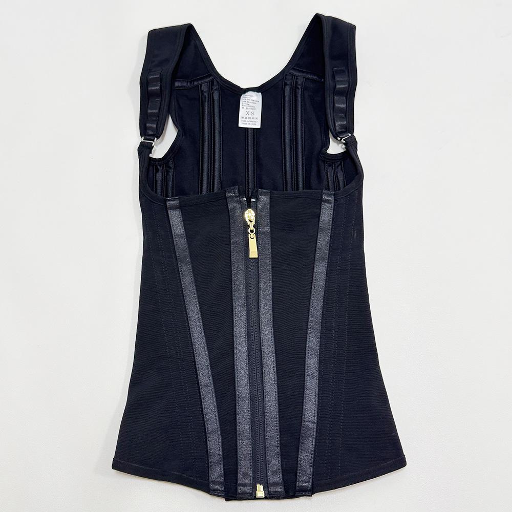 Fajas Colombianas Body Shaper Shapewear Women Vest Tops Double Compression Waist Trainer Corset Adjustable Zipper and Hook-eyes