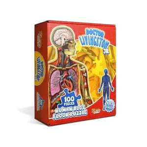 100 Pieces Detachable Medical Model Educational Cards, Human Anatomy Floor Cards, Ideal for Learning and Teaching, Durable Design
