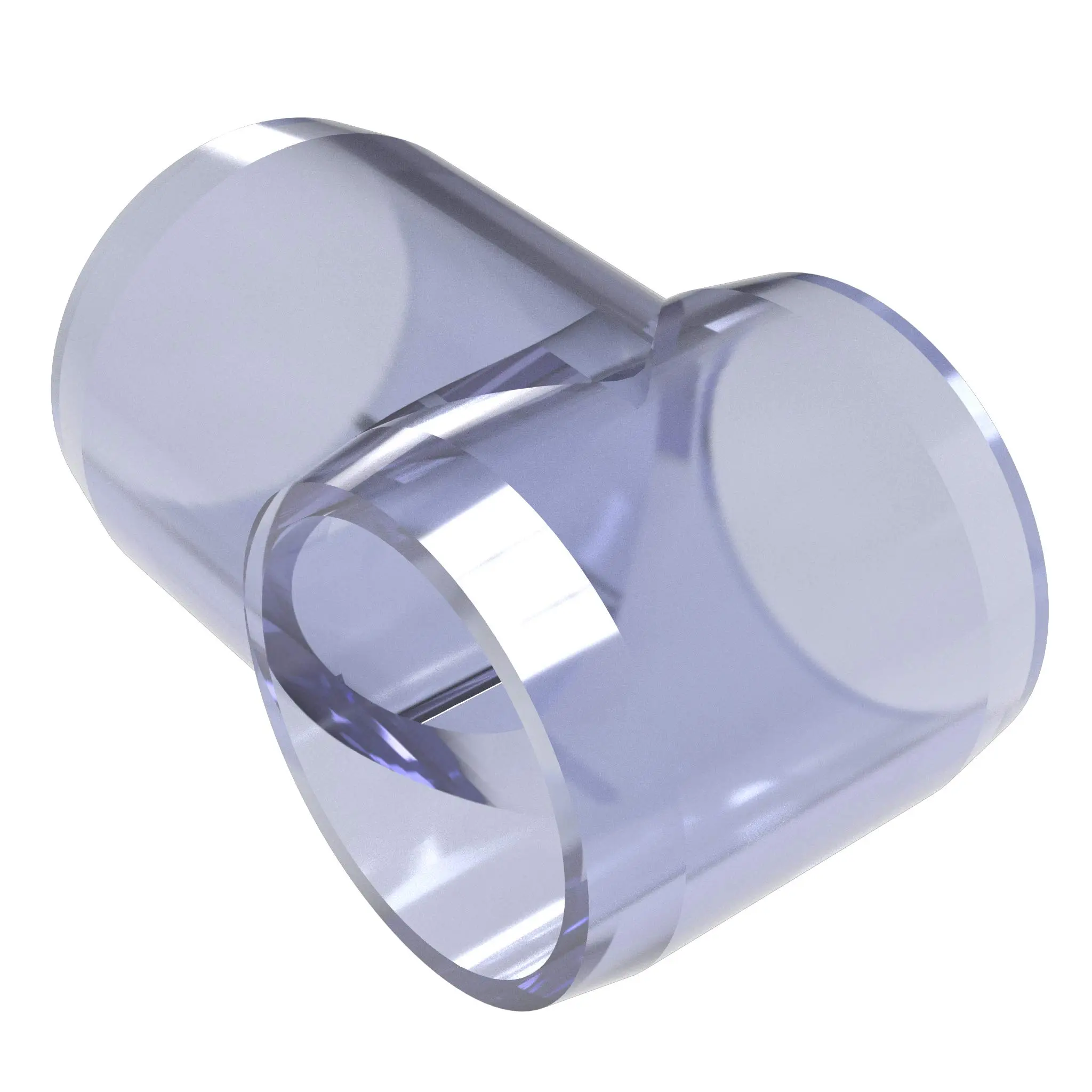 Formufit 1-Inch Clear PVC Slip Tee Fitting for Furniture Use