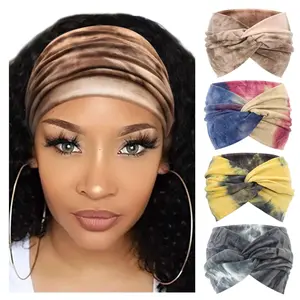 4 Pack Turban Headbands for Women Wide   Wraps Knotted Cute Hair Band Accessories