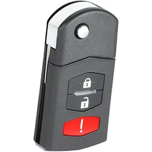 Replace Flip Shell Remote Key Case Fob 3 Button For Mazda 3 5 6 RX8 CX5 CX7 CX9,(Empty Shells)