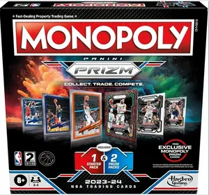 2023-2024 Monopoly Panini Prizm Board Game - Includes 1 Starter Pack and 2 Prizm Packs