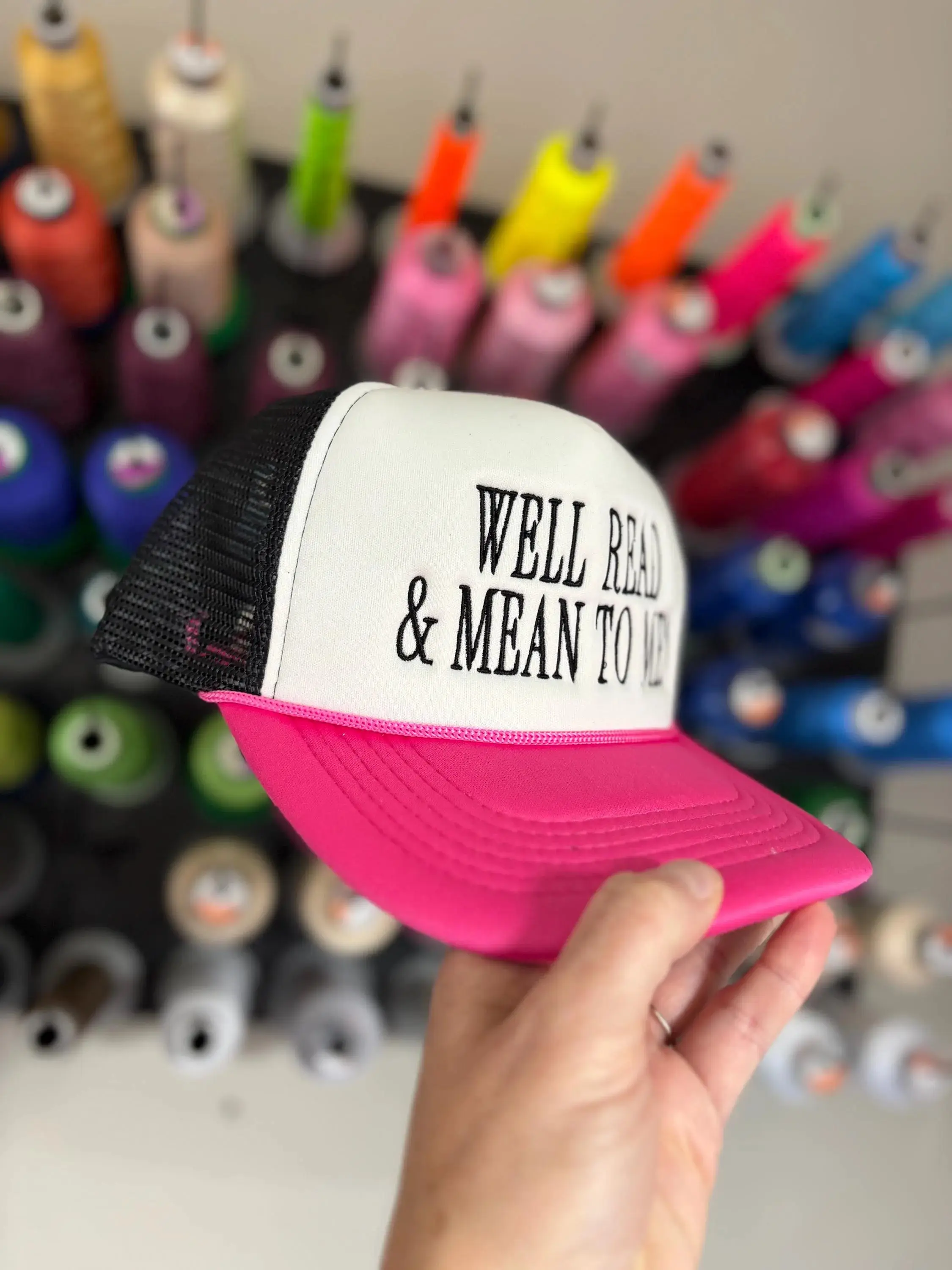 Well Read and Mean to Men Foam Trucker Hat