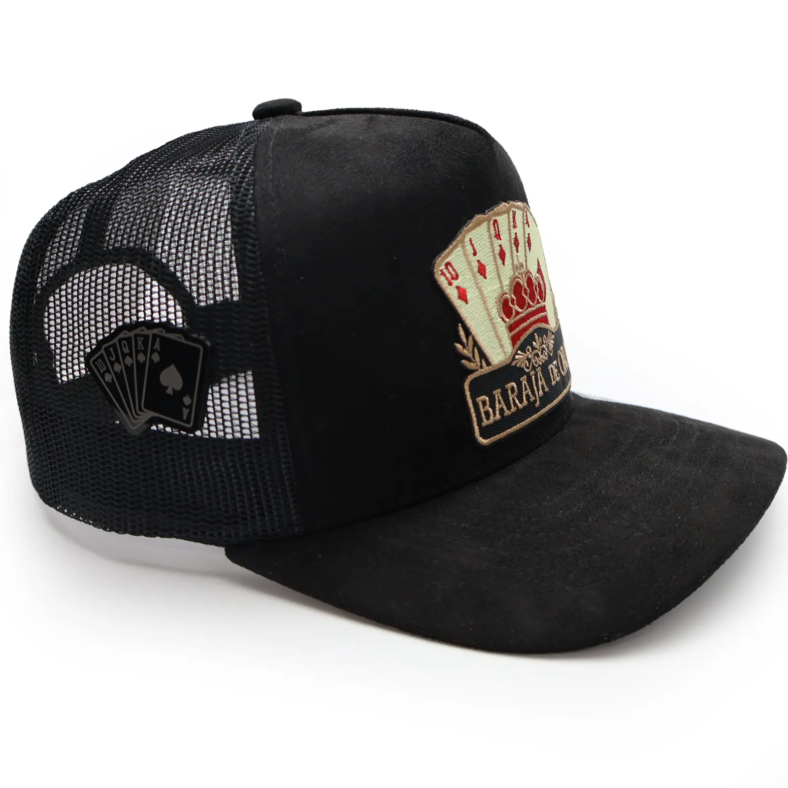 Baraja de Oro Sueded Mesh Hat – Royal Flush embroidered