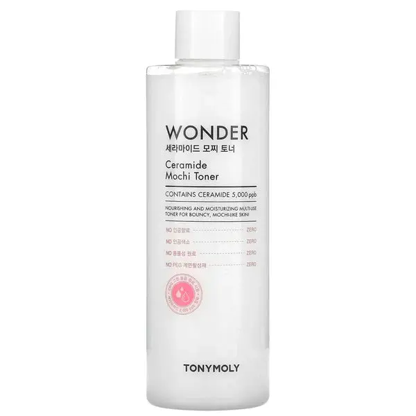 Tonymoly Wonder Ceramide Mochi Toner - Gentle Skin Repair Toner for Hydration and Moisturizing - Hydrating