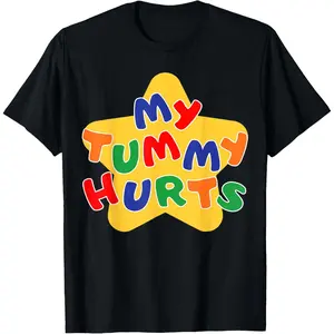 Cute My Tummy Hurts Meme Stomach Funny T-Shirt