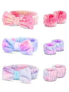 9-piece set of fashionable gradient flannel headband with three pieces, comfortable and skin friendly, soft to wear, suitable for home, business trips, sports Pilates, and neutral wear