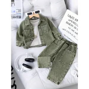 Baby Girl Spring Casual Simple Two-Piece Set