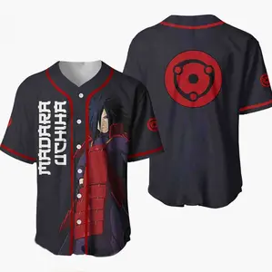 Personalized Madara Anime 3D Baseball Jersey Shirt, Baseball Jersey Shirt, Outdoor Sports, Sport Shirt, Dynamic And Comfortable