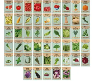 50 Packs Assorted Heirloom Vegetable Seeds 20+ Varieties All Seeds are Heirloom, 100% Non-GMO