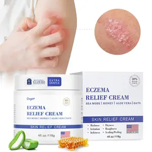 Natural soothing moisturizing cream eczema cream – enriched with honey, seaweed, and oat extracts, suitable for eczema, psoriasis, and dry, sensitive skin. A moisturizing cream for daily use by the whole family.Made in USA