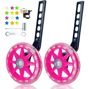 Training Wheels for Kids Bicycle,Flash Mute Big Wheel Compatible for 12 14 16 18 20 inch Single Speed Bike