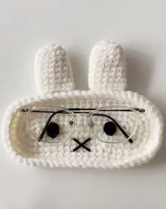 Handmade Crochet Bear & Bunny Glasses Holder – Cute Animal Eyeglass Stand Gift