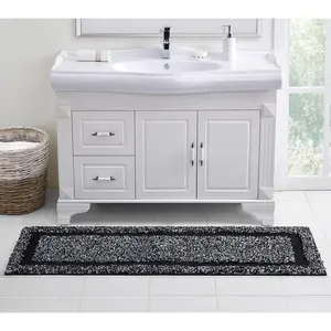 VCNY Home Heathered Hotel Microfiber Bath Rug Runner VCNY Home Heathered Hotel Microfiber Bath Rug Runner