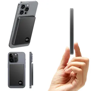 5000mAh Magnetic Power Bank, Magnetic Wireless Charging Bank, USB Power Bank for iPhone 16/15/14/13/12, Phone Accessories, Electronic