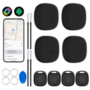 AirTag for Android 2/ 4 Pack - Bluetooth Tracker for Keys, Wallet, Luggage, Pets | Works with Google Find My Device