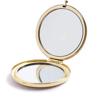 MIHAGUTY Magnifying Compact Mirror for Purses with 2 x 1x Magnification, Folding Mini Pocket Double Sided Travel Makeup Mirror,Perfect for Purse, Pocket Mirror for Gift Gold