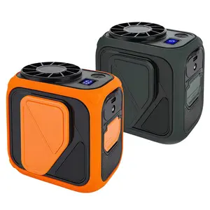 LMMAKE Portable Waist Fan, 6000mAh Long-Lasting Battery Rechargeable,1-100 Adjustable Speeds, Hands-Free Hanging Neck Fan, Wearable Belt Fan for Farm Travel Camping Office.