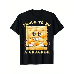 Proud To Be A Cracker Funny Snack-Themed Casual T-Shirt For Men And Women Suitable For All Seasons