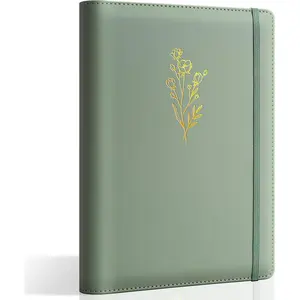 Aesthetic A5 Binder 6 Ring Refillable Notebook Planner Cover Small 0.8 Inch Loose Leaf Binder for Journaling or Collections Refillable Notebook Holder with Pocket