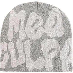 Women Beanie Y2k Hat,MEA Culpa Graphic Beanies Designs,Winter Hat Knit Skull Cap for Women