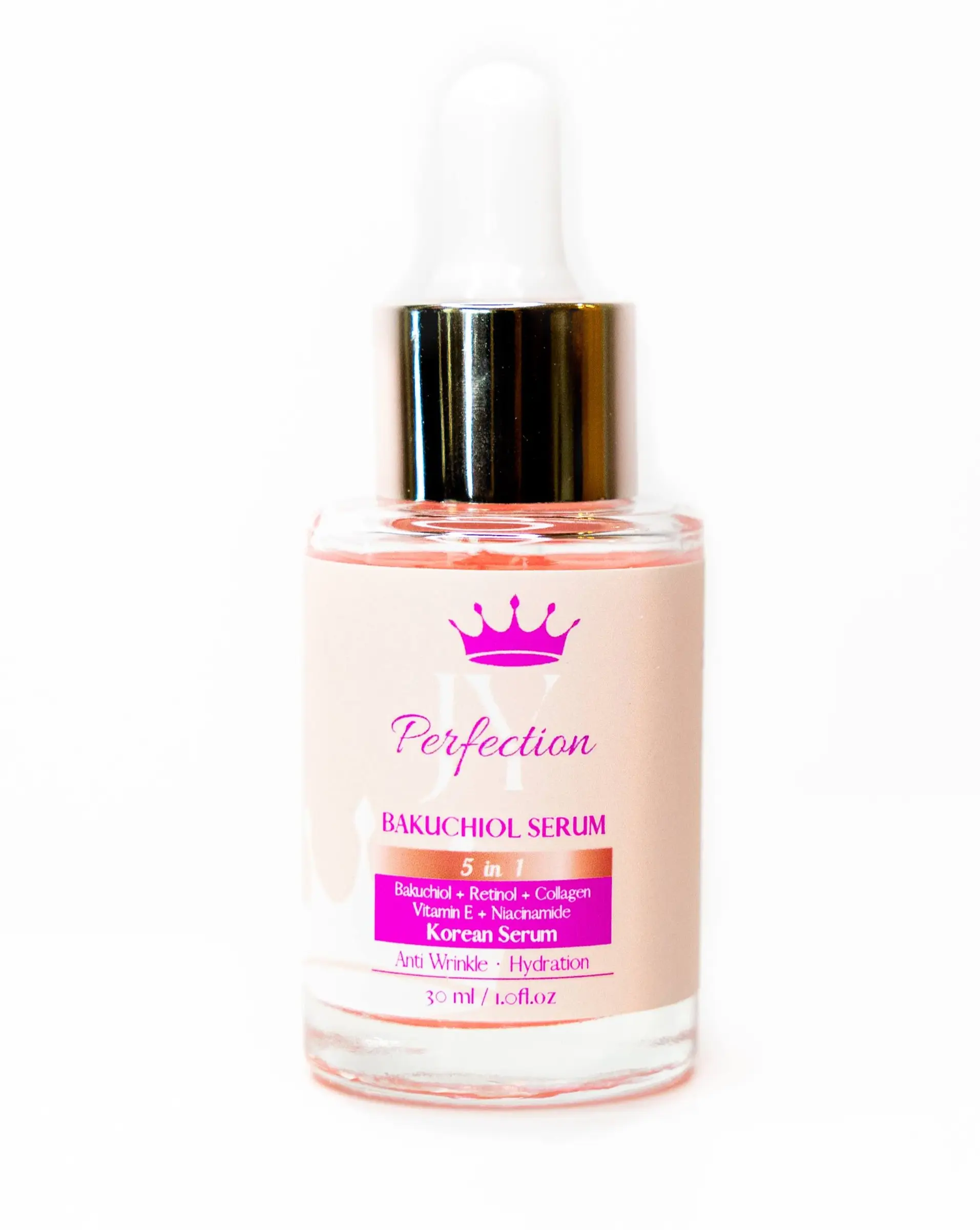 JY Perfection 5 IN 1 Face Serum, Anti-Aging Serum, Reduces Fine Line and Wrinkles, Smooths Skin, Rejuvenate your skin, Skincare, Skin Repair, Gentle Moisture, Sensitive Comfort, Bakuchiol, Retinol, Collagen, Vitamin E, Niacinamide, Vegan serum Brightening