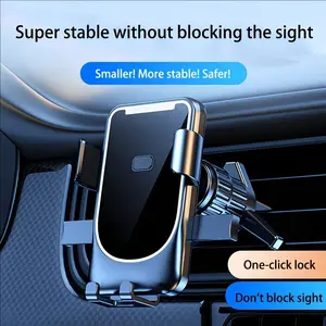 Car phone holder, air vent phone mount, improved adjustable phone holder, suitable for all phones, two orientations (horizontal and vertical), 360° rotating phone holder for car air vents, compatible with iPhone and Android phones