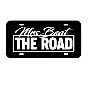Mrs Beat the Road License Plate