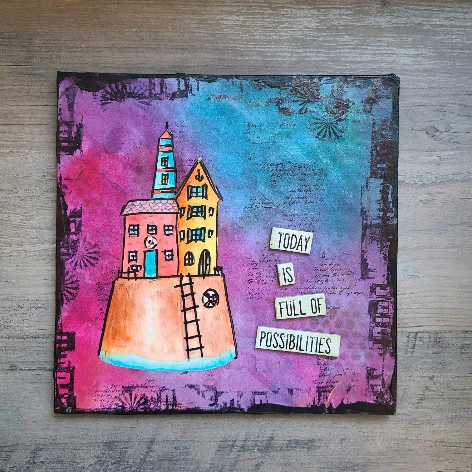 Original mixed media art canvas | Collage mixed media | Collage art | Original abstract art 10x10