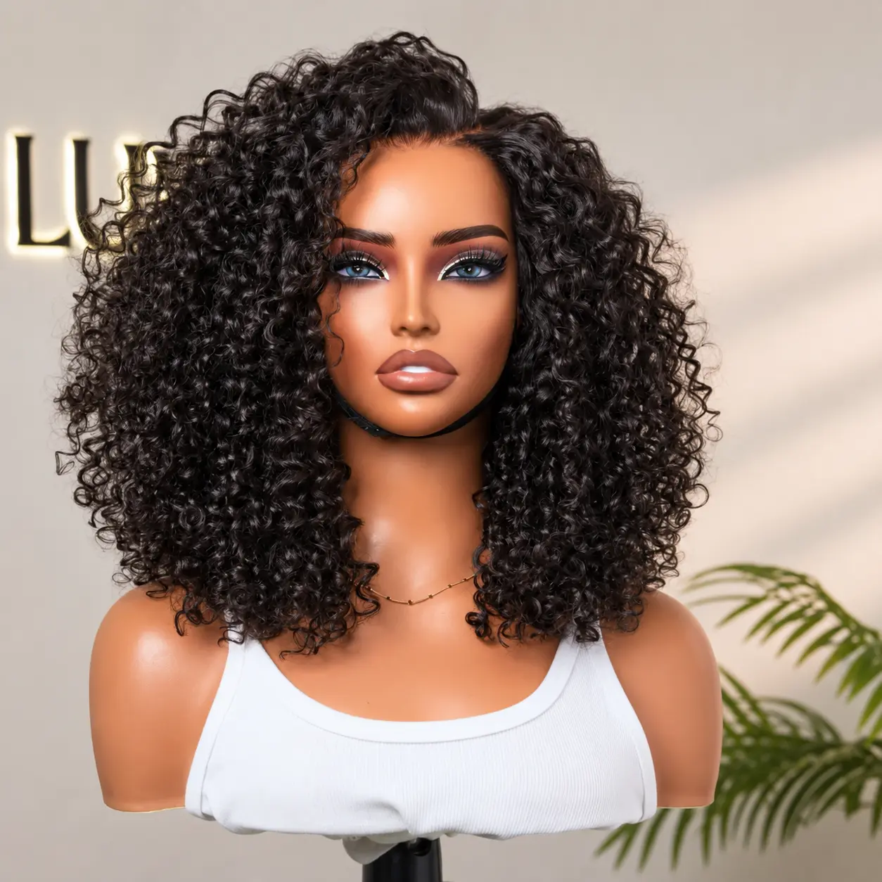 LUVME Fluffy Kinky Curl Glueless Wig 5x5 Closure 220% Density 100% Human Hair Put On and Go Pre-bleached Pre-pluck Pre-cut #DealsForYouDays LUVME Fluffy Kinky Curl Glueless Wig 5x5 Closure 220% Density 100% Human Hair Put On and Go Pre-bleached Pre-pluck Pre-cut #DealsForYouDays