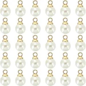 100pcs Faux Pearl Beads Pendant Charm for DIY Jewelry Making Bracelets Earrings Necklace Crafts