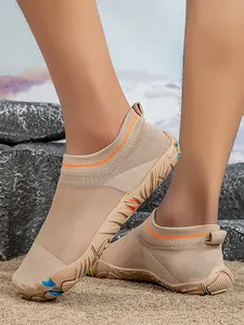 Women's Breathable Wide-Toe Water Shoes, Sporty Outdoor Indoor All-Season Comfort, Anti-Slip Minimalist Design, Beach Swim Dive Daily Wear, Wading Shoes, Water Sports Footwear