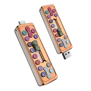 1TB External SSD USB Drive with 1000MB/s Speed Playful Candy - Color Type C or A USB3.2 Gen2 3 - Stage Push - Pull Design for iPhone 15 16 17 Android Phone Tablet Mac Ultra Speed Portable for PC