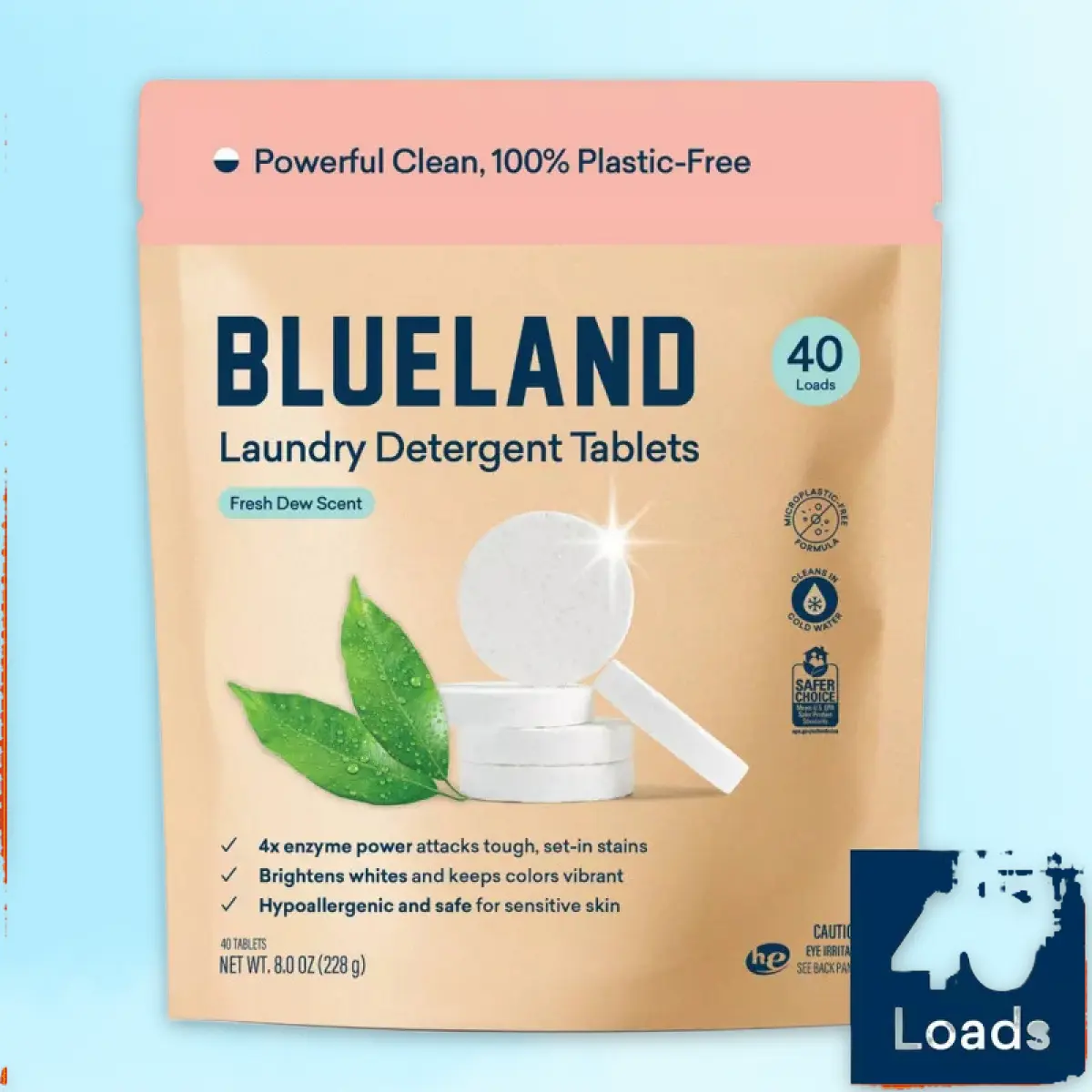 Blueland Fresh Dew Laundry Detergent Tablets - 40ct Blueland Fresh Dew Laundry Detergent Tablets - 40ct