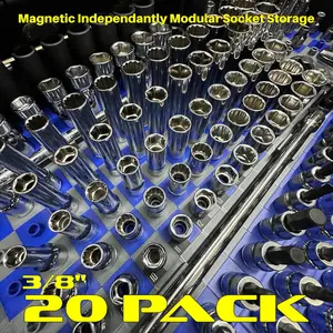 3/8&Quot; (20 Pack) Toolblok Modular Magnetic Socket Organizer