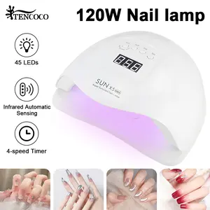 Professional UV Nail Lamp Dryer SUN X5 MAX 120W for Gel Nails Lightweight and Portable Design for Nail Art Studios