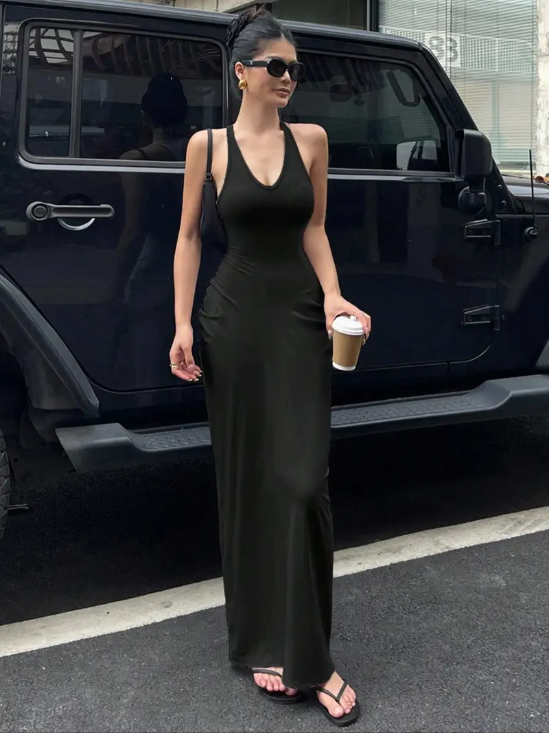 Long low back Dress - TikTok Shop Long low back Dress - TikTok Shop