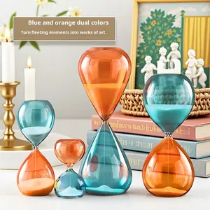 High-end Two-color Hourglass Decoration Ornament 5/15 Minute Timer, High-end Home Decoration, Exquisite Desktop Ornament, Exquisite Gift